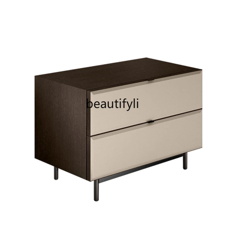 Italian bedside table Modern simple bedroom Bedside chest of drawers Light luxury bedside table