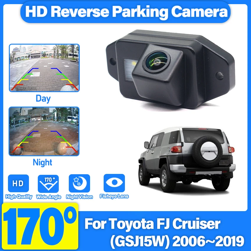 CCD HD Fisheye Rear View Camera For Toyota FJ Cruiser (GSJ15W) 2006~2018 2019 Car Backup Reverse Parking Monitor Night Vision