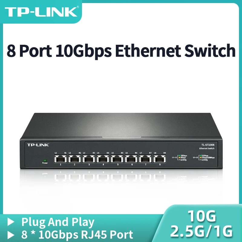TP-Link 8-Port 10Gbps Ethernet Switch – Der perfekte Netzwerk-Verteiler für schnelle und zuverlässige Verbindungen