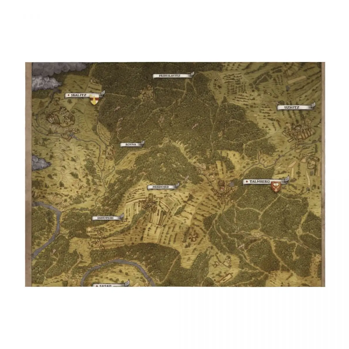 

Kingdom Come Deliverance Map Throw Blanket Tourist Weighted For Baby Thermal Blankets
