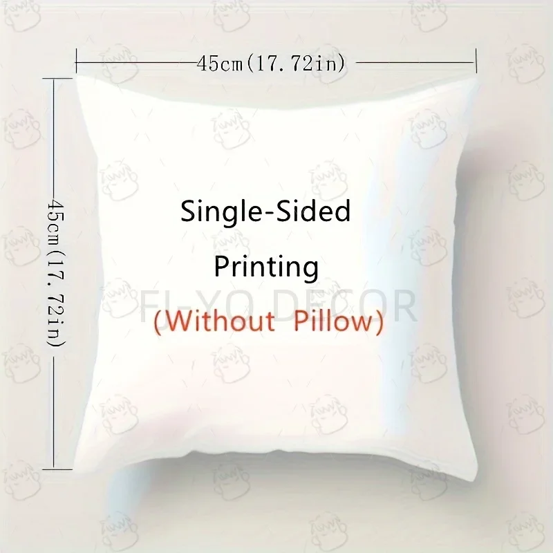 Vintage Christmas Theme Print Cushion Cover Without Filler Modern Throw Pillow Case for Sofa, Home Decor Party Decoration