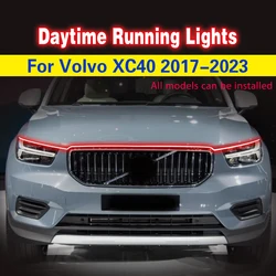 1PCS Car LED DRL For Volvo XC40 2017-2023 Daytime Running Light Daylight Fog lamp Car Waterproof Decorative Atmosphere Lamps DRL