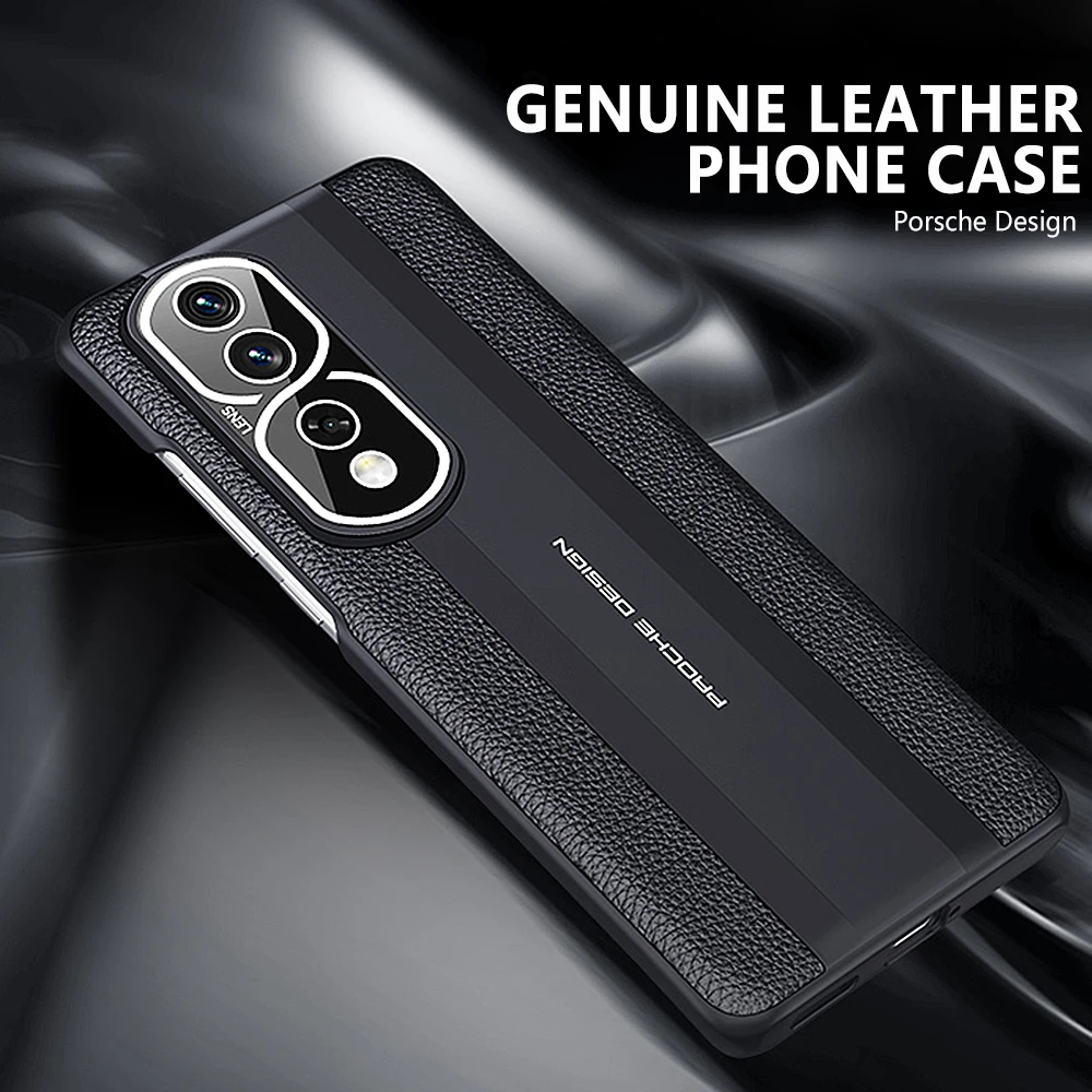 Honor80 Genuine Leather Phone Case for Honor 80 Pro Luxury 100% Natural leather Protection Cover For Huawei Honor 70 Pro Capa