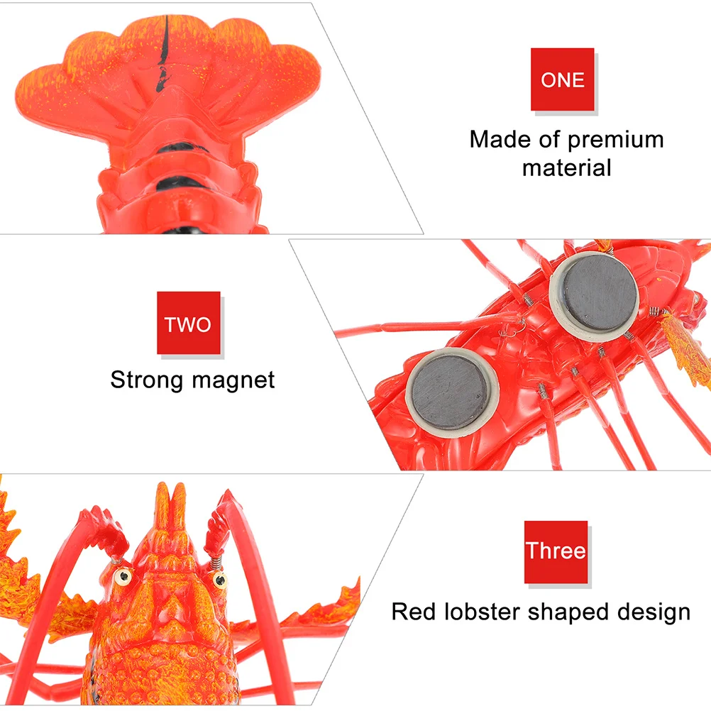 

2pcs 3D Lobster Fridge Magnets For Kitchen Office Whiteboard Decorative Organizer Holder Refrigerator Ornament