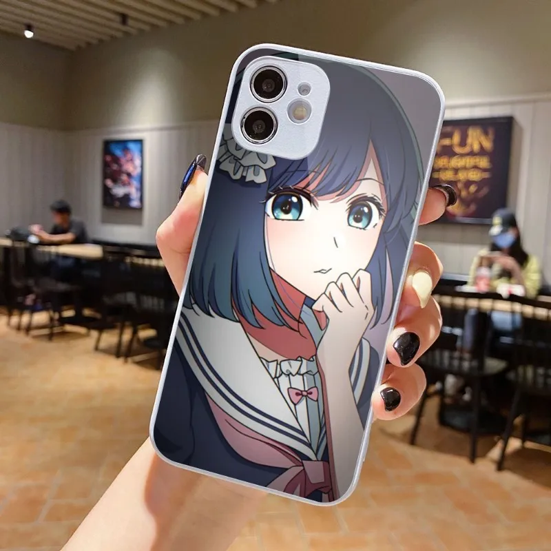 Oshinoko Akane Mobile Cell Phone Case for iPhone 15 14 13 12 11 Pro Max X XR XS 8 7 Plus Liquid Glass Phone Cover Funda