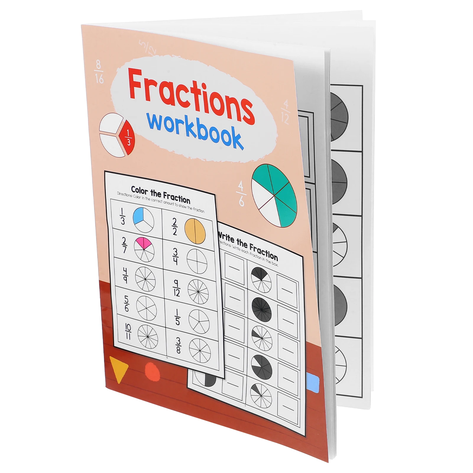 

Fraction Learning Math Score Training Book Kids Educational Manipulatives Montessori Materials School Supplies