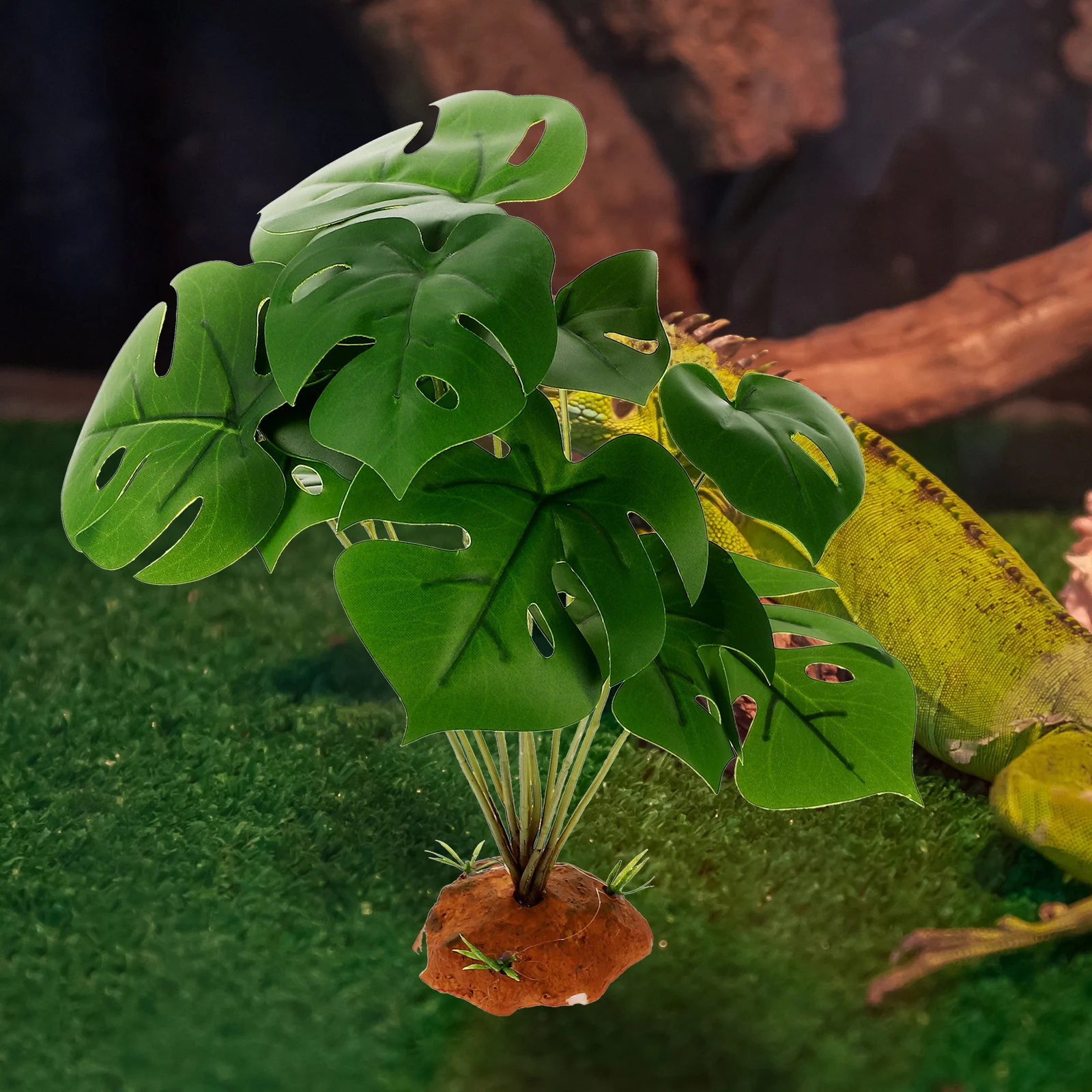 

Decorative Plants Artificial Reptile Habitat Terrarium Accessories Lizard Tank Fish Tank Decorations Vivid Plants