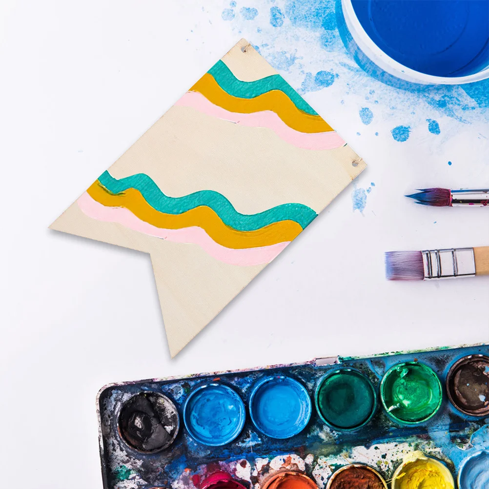 

1Set Plain Wood Sign Blank Unfinished Wooden Slice Hanging Board DIY Craft Material for Decorating Walls Doors Cafes