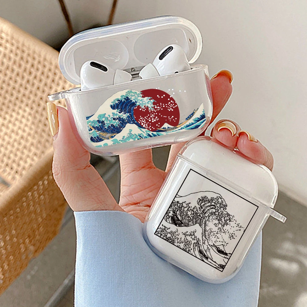 Funda ondulada bonita a la moda para Apple AirPods Pro 2. ° funda protectora para auriculares inalámbricos Bluetooth para Airpod 1 2 3 caja de carga