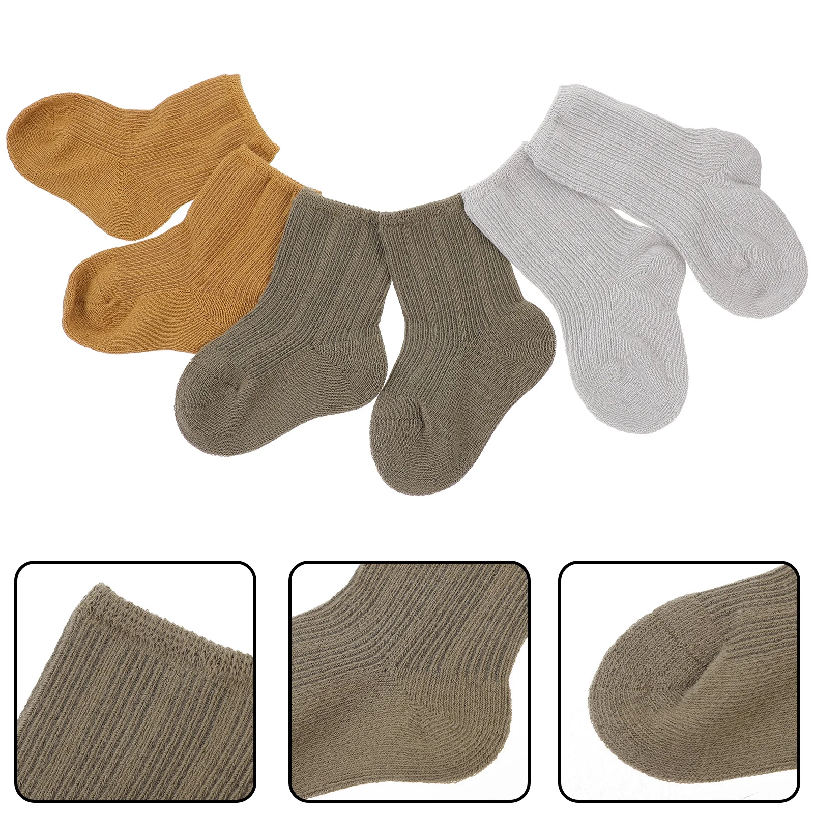 

Mid Tube Winter Socks For Newborn Warm Winter Newborn Toddler Socks Breathable Soft Anti-Slip For Spring Autumn Use