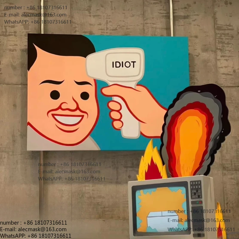 

Spanish trend niche art creative personality print satire spoof ins decorative painting