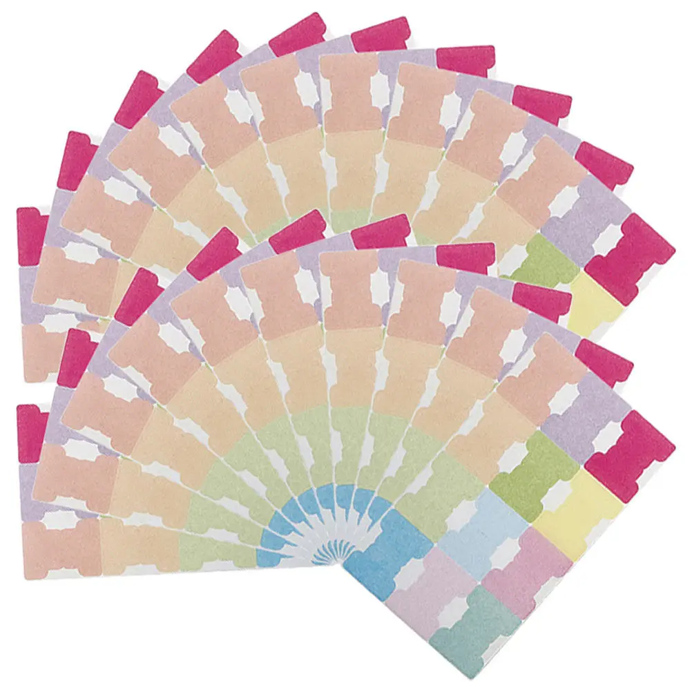 

24 листа наклеек-индексов для книг, многоразовые, для заметок, файлов, папок, для школы и офиса, принадлежности для аннотации