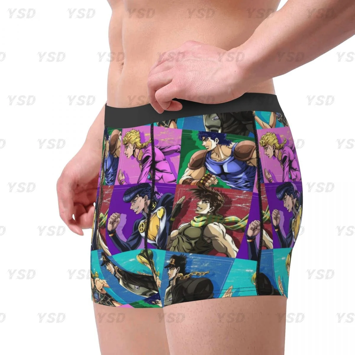 Jojo Bizarre Adventure Men\'s Boxer Briefs, Highly Breathable Underwear,High Quality 3D Print Shorts Birthday Gifts