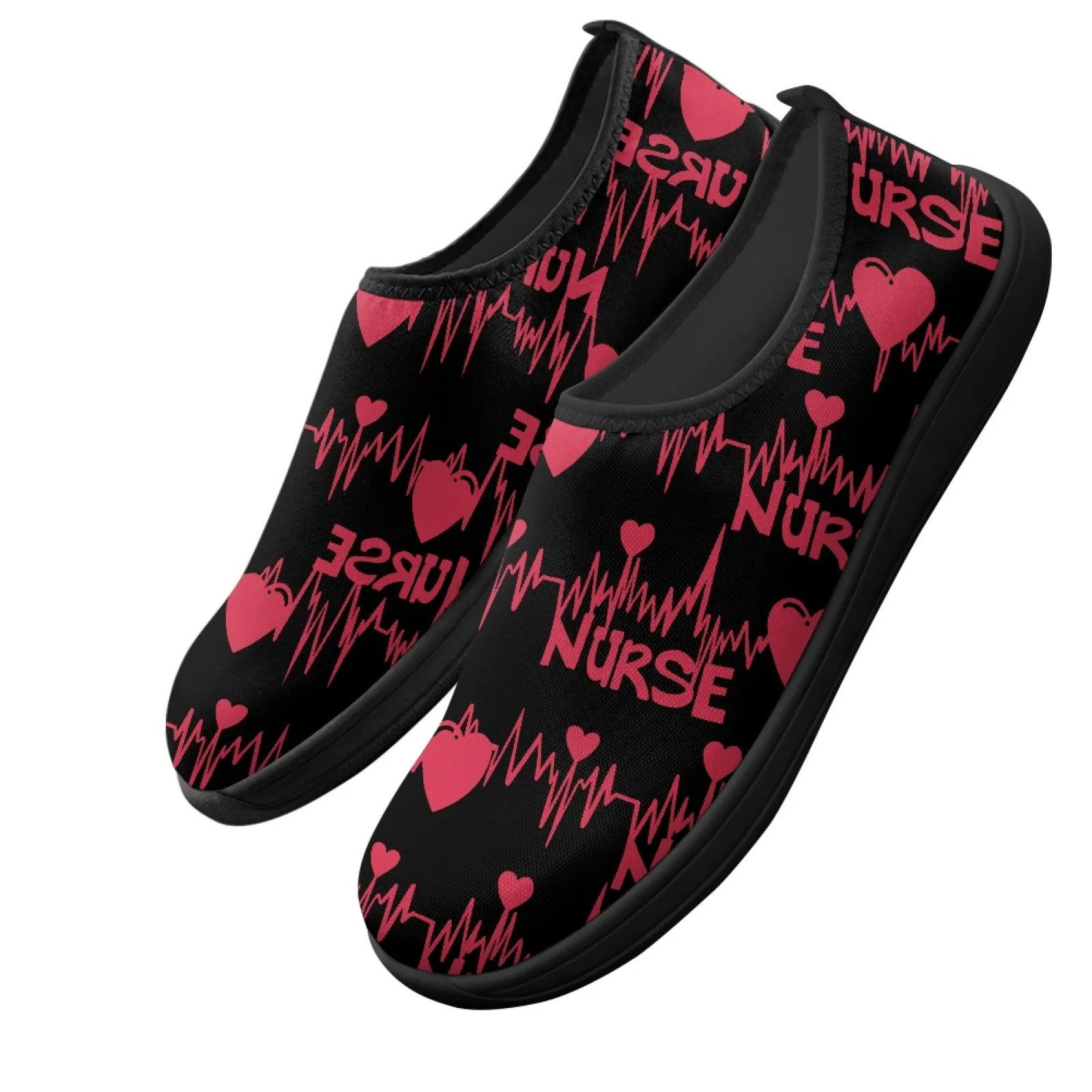 PENSTROLL Heart-Shaped Wide Toe Box Barefoot Waters Shoes Hiking Shoes for Casual Slip On Wide Toe Flats
