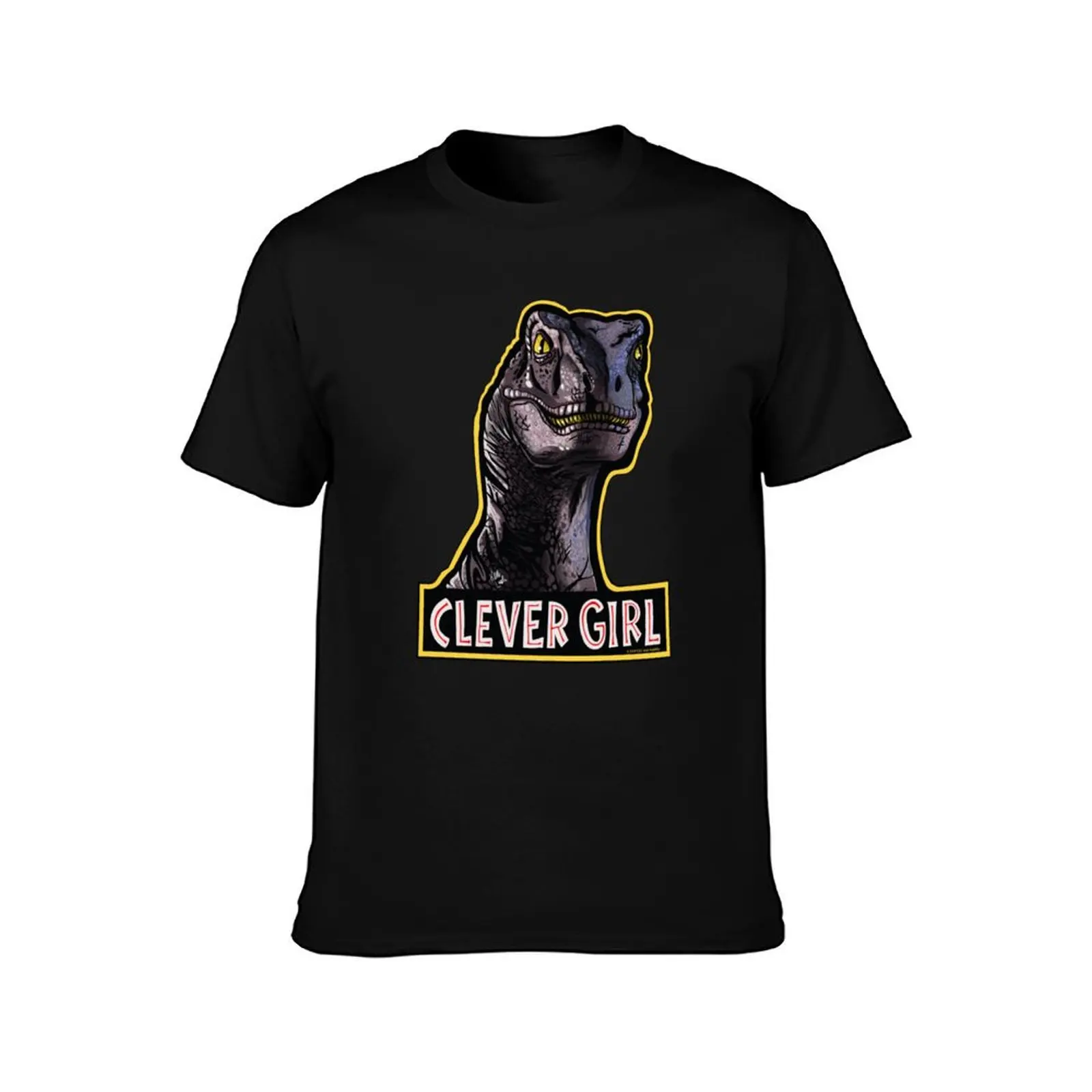 Clever Girl Jurassic Park Raptor T-Shirt summer clothes vintage graphic tee mens t shirts top quality