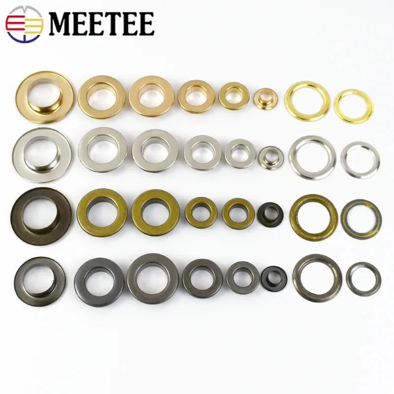 

50Pcs 3.5-15mm O Ring Eyelet Buckles Copper Rivet Shoelace Hooks Webbing Belt Grommet Rivets Bag Strap Airhole Nail Accessories