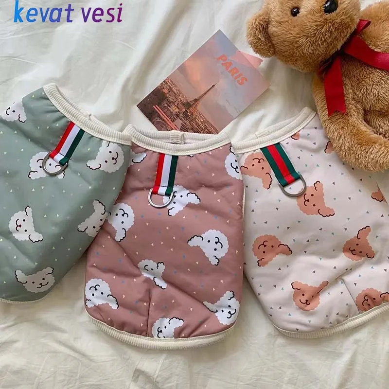 

Winter Warm Dog Coat with D-ring Thicken Soft Dog Coat for Small Medium Dogs Puppy Vest Chihuahua French Bulldog Bichon Costume