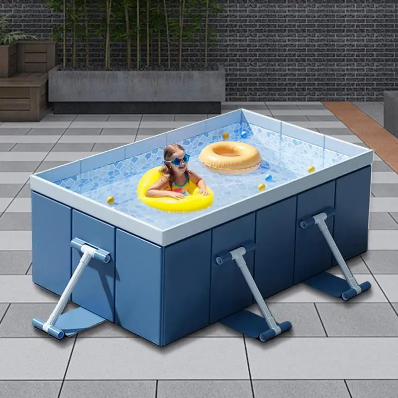 Piscina non gonfiabile pieghevole con guscio rigido Piscina per bambini Giocattolo estivo portatile per giochi d'acqua per bambini Adulti e animali domestici