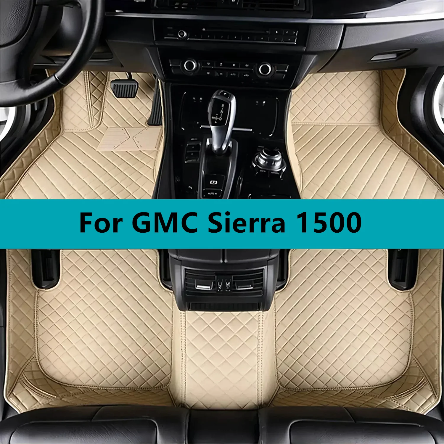Alfombrillas para Auto Compatibles con GMC Sierra 1500 2023 2024 2025 2026 2027 Alfombrillas de Cuero Personalizadas Impermeables Accesorios Interiores para Auto