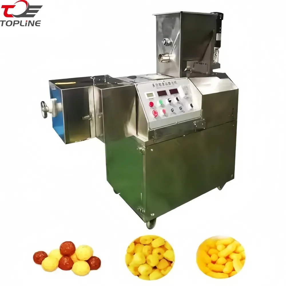 

Single Screw Corn Snack Puffed Extruder Equipment with Different Shape