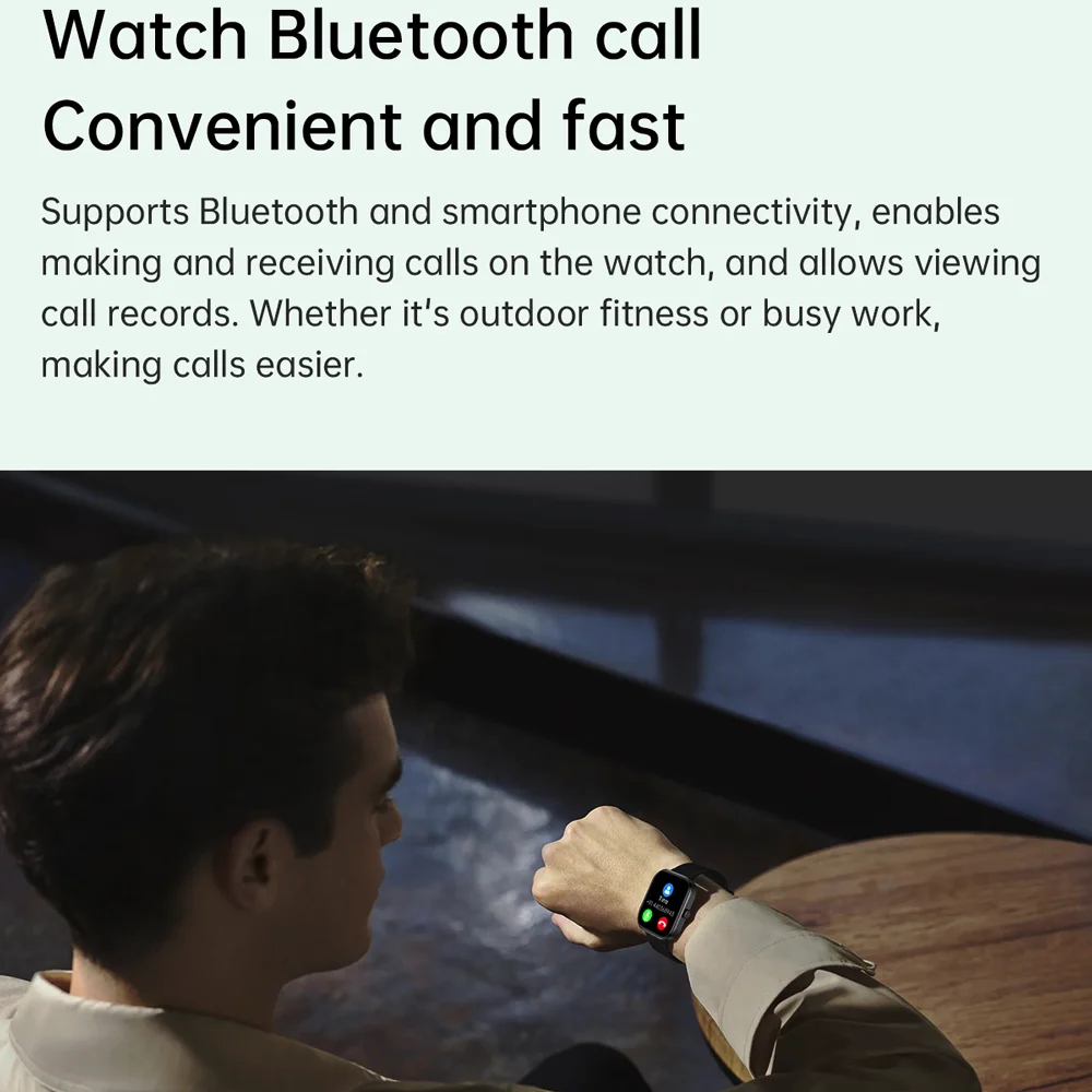 Nieuwe 2.01 "Blue Tooth Call Mannen Smart Horloge Hartslag Waterdichte Sport Fitness Armband Voice Assistant Muziek Smartwatch Vrouwen