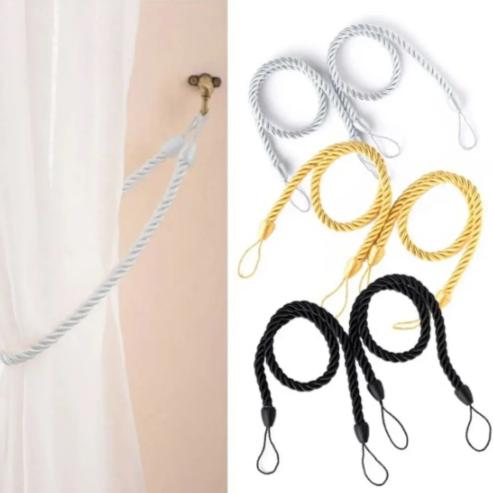 2Pcs Handmad Curtain Woven Tiebacks Ins Style Easy to Use Curtains Binding Rope Light Luxury Curtains Tied Strap