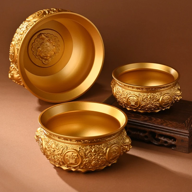 

Signature Copper Wealth Bowl – Store's Treasure for Prosperity Traditional Chinese Symbol for Abundance & Success