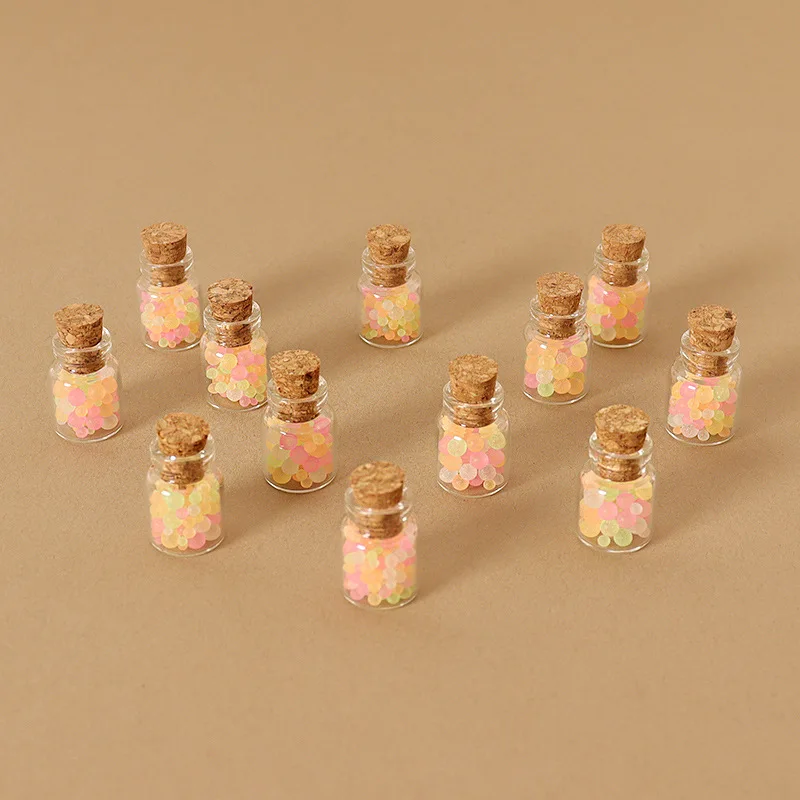 Dollhouse Simulation Miniature Three Dimensional Candy Glass Bottle Jar Creative Desktop Scene Cream Glue Accessories Decoration