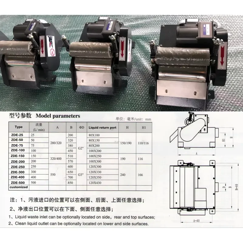 Wet Type Roller Magnetic Separator 15000 Gauss for Tin Tantalum Ore Refining