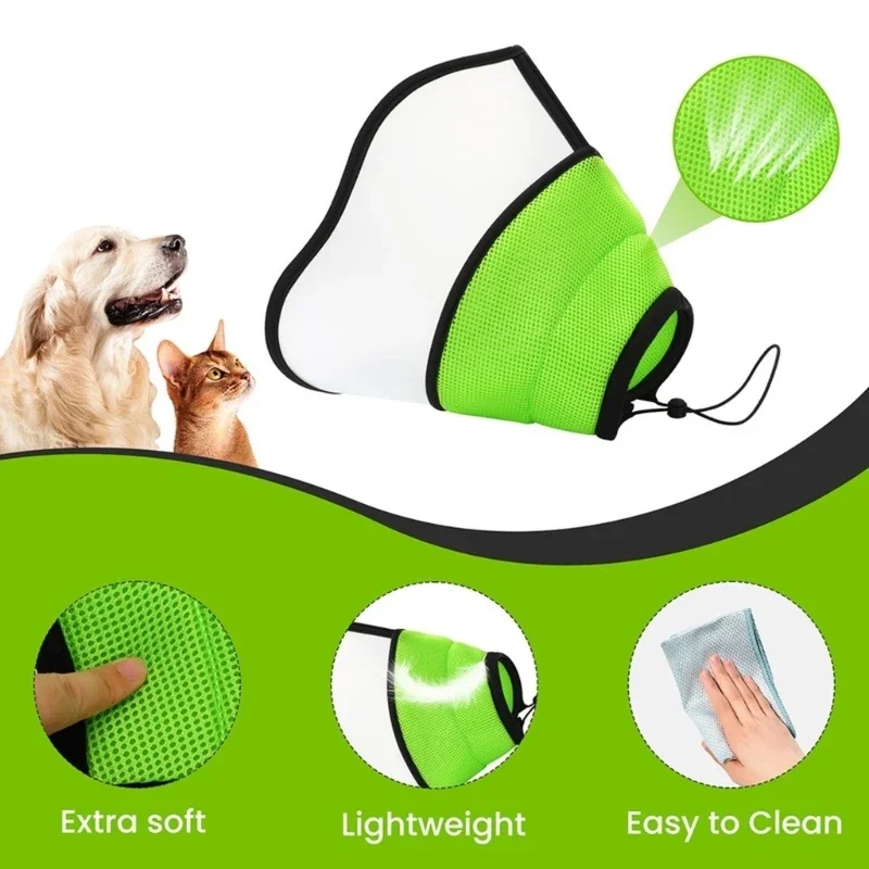 Adjustable Pet Collar Pet Recovery Collar Durable to Prevent Wound Irritation