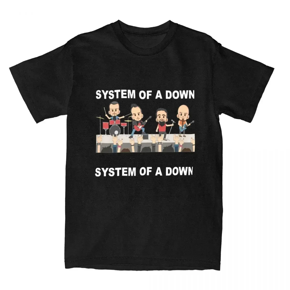 LE Men Women's S.O.A.D Original Retro Band Music T Shirt System Of A Down Vintage Round Collar Summer