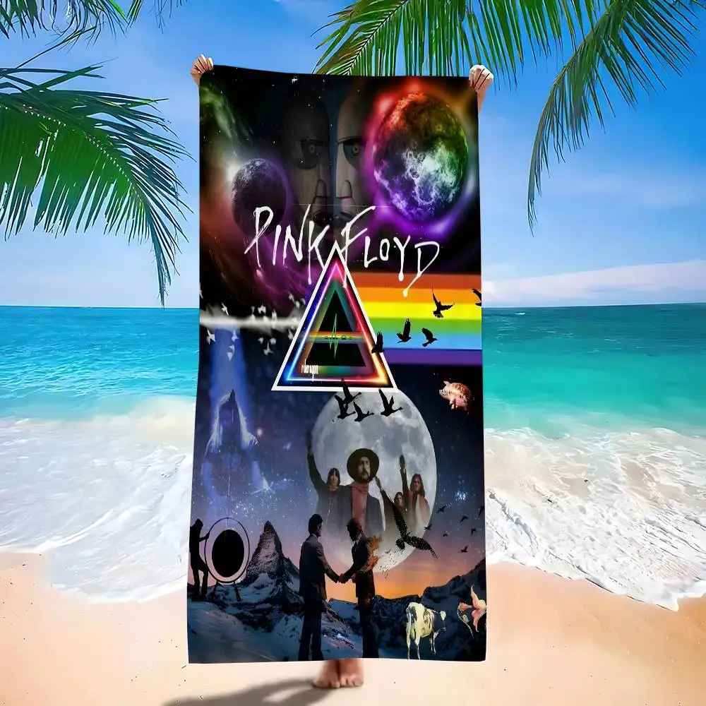 Pop Band P-Pink F-Floyd Classic Album Microfiber Blanket Quick Drying Beach Towels Oversized Printing Super Absorbent Pool Towel