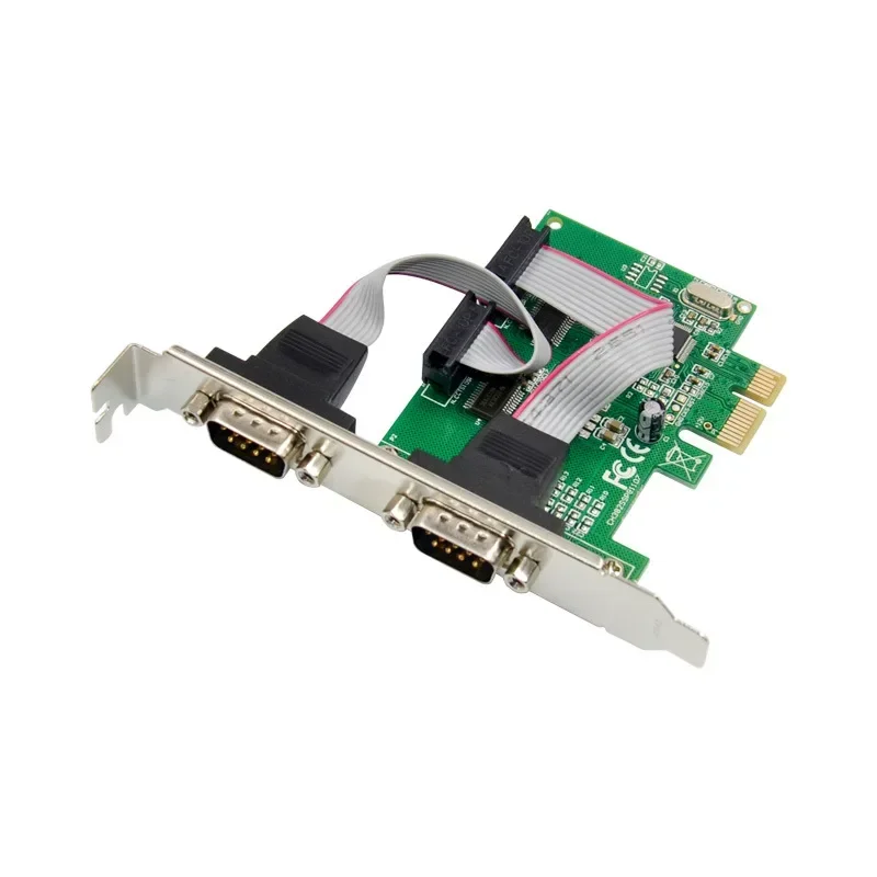 PCIE 2serial port card DB 9pin RS232 Port Industrial communication COM expansion card Chip CH382L Adapter converter card