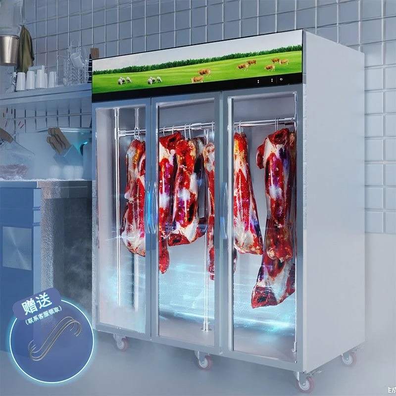 Vertical meat cabinet, commercial, display cabinet, refrigerated fresh-keeping cabinet