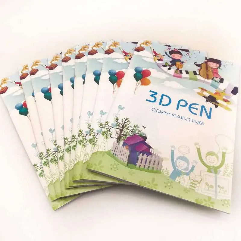 3D Printing Pen Graffiti Drawing Pen Copy Album Children's Creative Drawing Colorful Copy Board Album