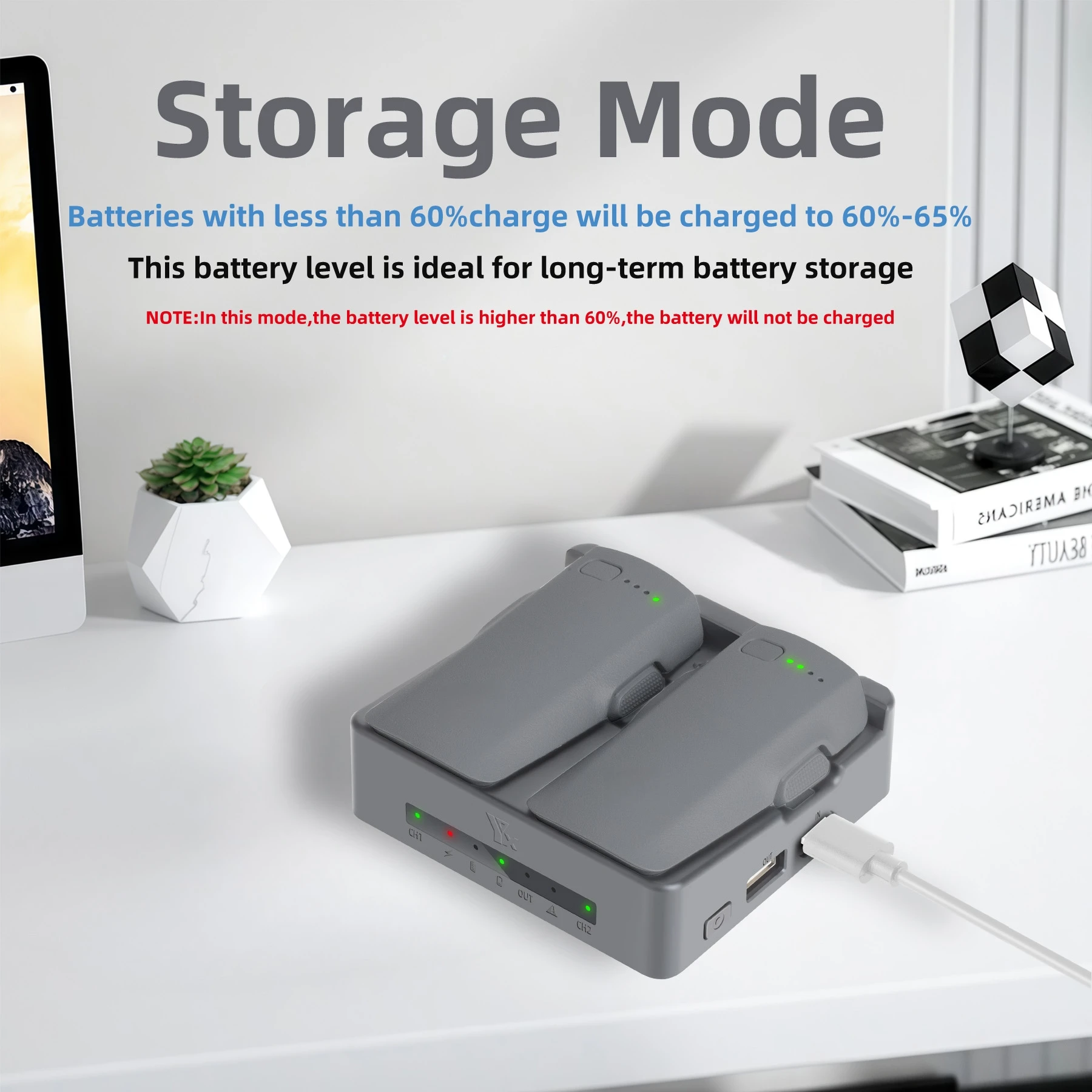 

Двусторонний зарядный концентратор для дрона NEO2 для зарядного устройства DJI NEO 2, одиночная перезарядка до 2 батарей, адаптер питания