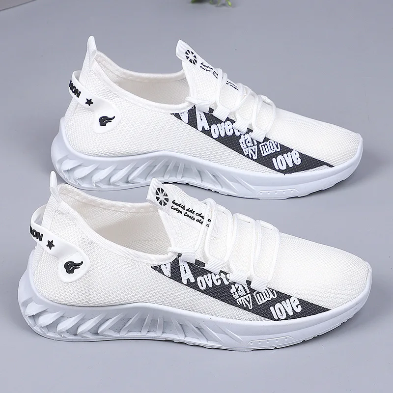 

2024 Hot Sales Men's Casual Shoes Lace-up Comfortable Lightweight Running Shoes Soft Sole Fashion Single Shoes