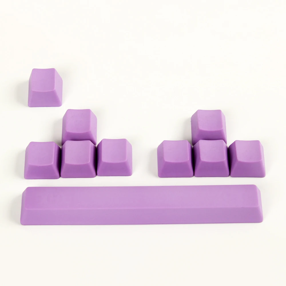 PBT Keycaps 10 Keys Set of ESC WASD Arrow Space Bar for Mechanical Keyboard OEM Profile Pink Purple Blue Red Grey Key Caps