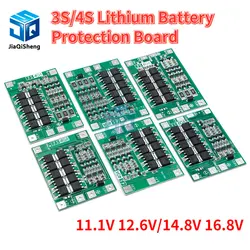 Защитная плата 3S/4S 40A/60A 18650 BMS, для зарядки литий-ионных батарей, для двигателя перфоратора, 11,1 В/12,6 В/14,8 В/16,8 В с увеличителем/балансиром