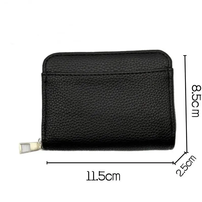 1 Stück Reißverschluss-Mini-Geldbörse aus PU-Leder für Damen und Herren, tragbare Geldbörse mit mehreren Münzfächern, Kartenhalter, kurze Geldbörse – Detail 19