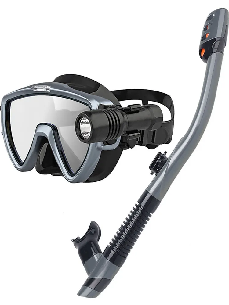 수중 손전등 다이빙 안경 스노클 성인 스노클링 마스크 다이빙 장비 세트 HD 코 보호