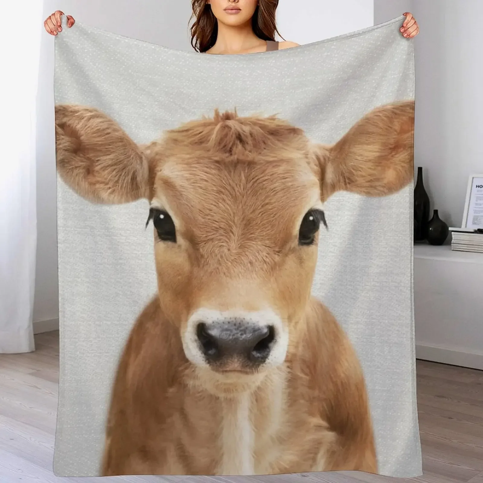

Calf - Colorful Throw Blanket blankets ands Blankets For Bed Thin Heavy Blankets