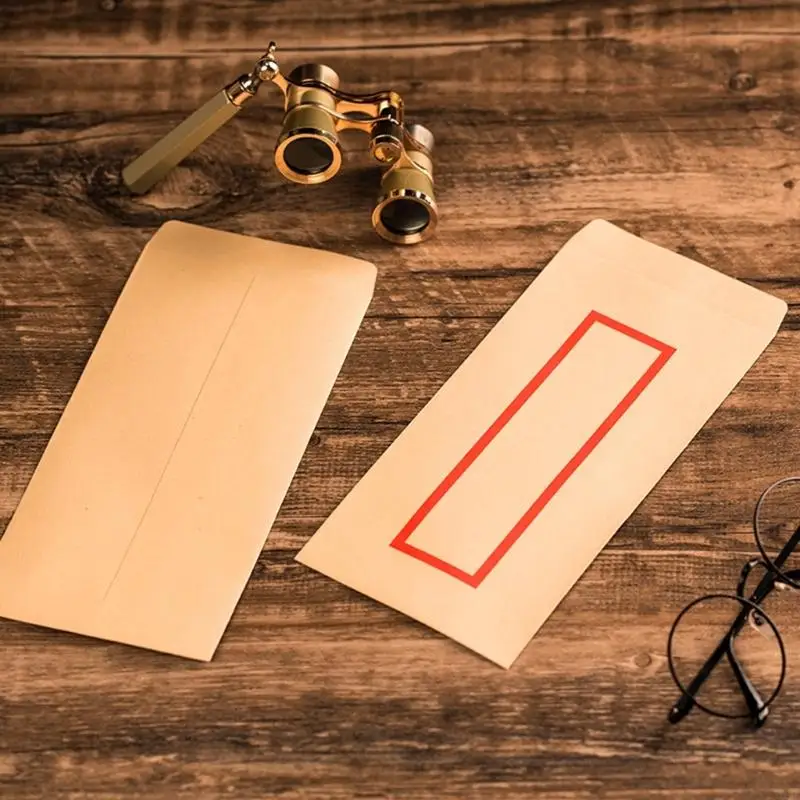 QX2B 10 قطع الأظرف التجارية الأظرف الصينية الأظرف مع الأظرف الورقية الإطار الرجعية