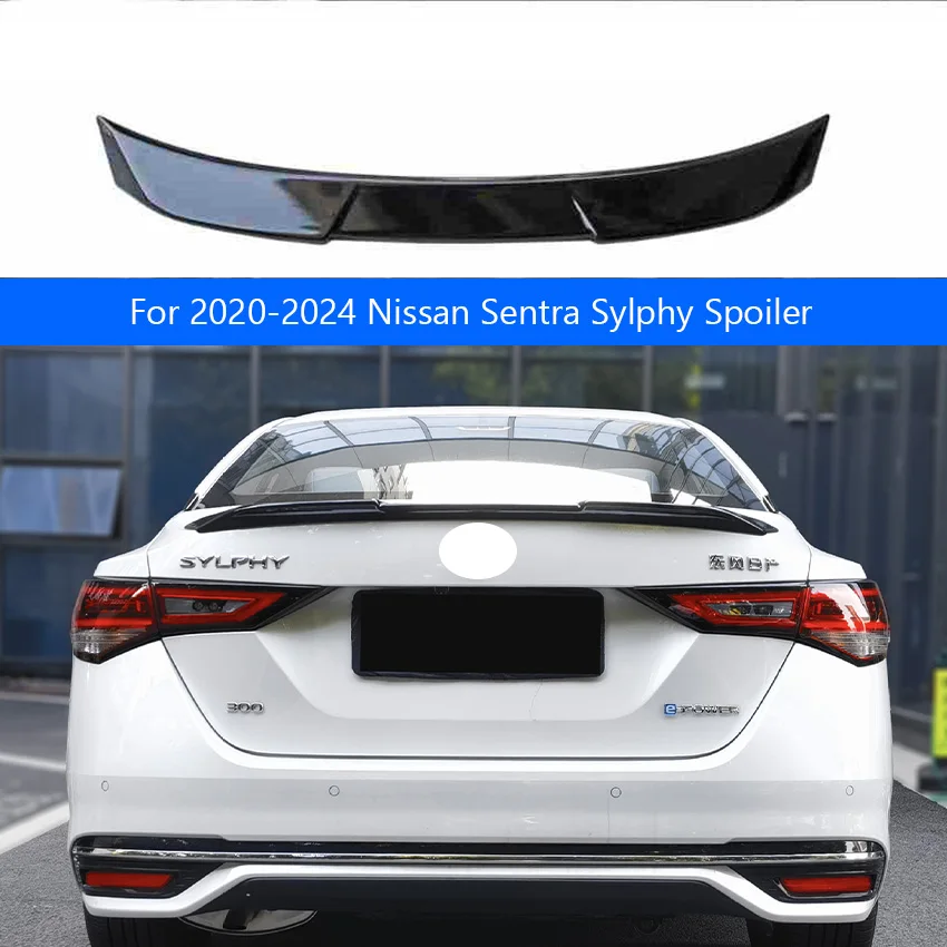 For Nissan Sentra Sylphy 2020 2021 2022 2023 2024 Rear Trunk Lid Spoiler Tuning Exterior ABS Plastic Car Accessories