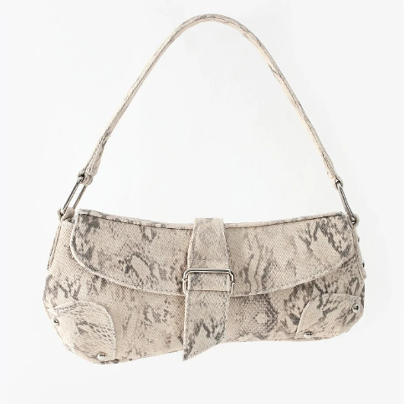 

Новая женская сумка подмышки в виде змеевика, модная сумка на плечо, повседневная женская сумка, новейшие сумки-седла высокого качества