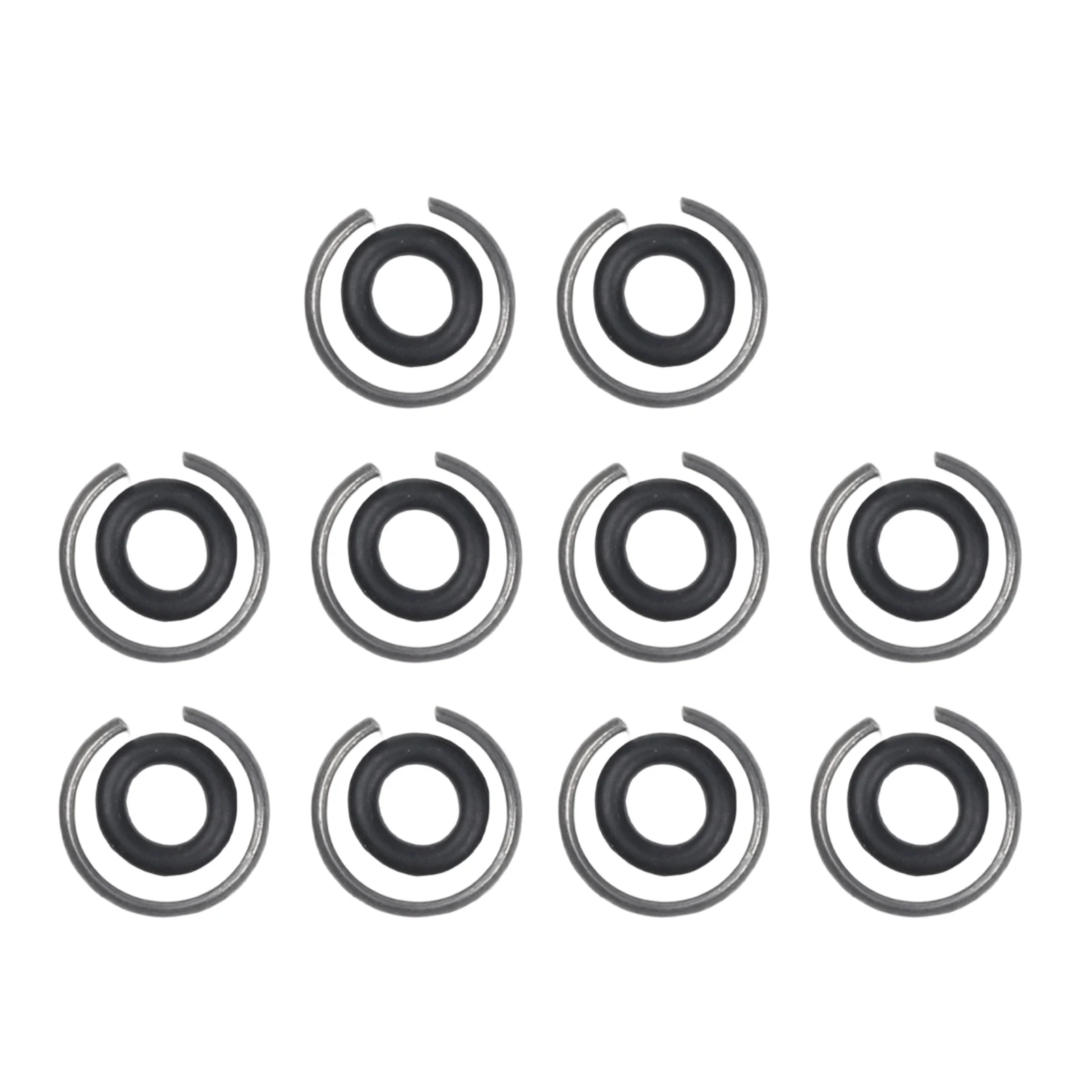 10pcs 12inch Retaining Clip Set with O Rings for Impact Wrench Sturdy Rubber and Iron for Consistent Performance
