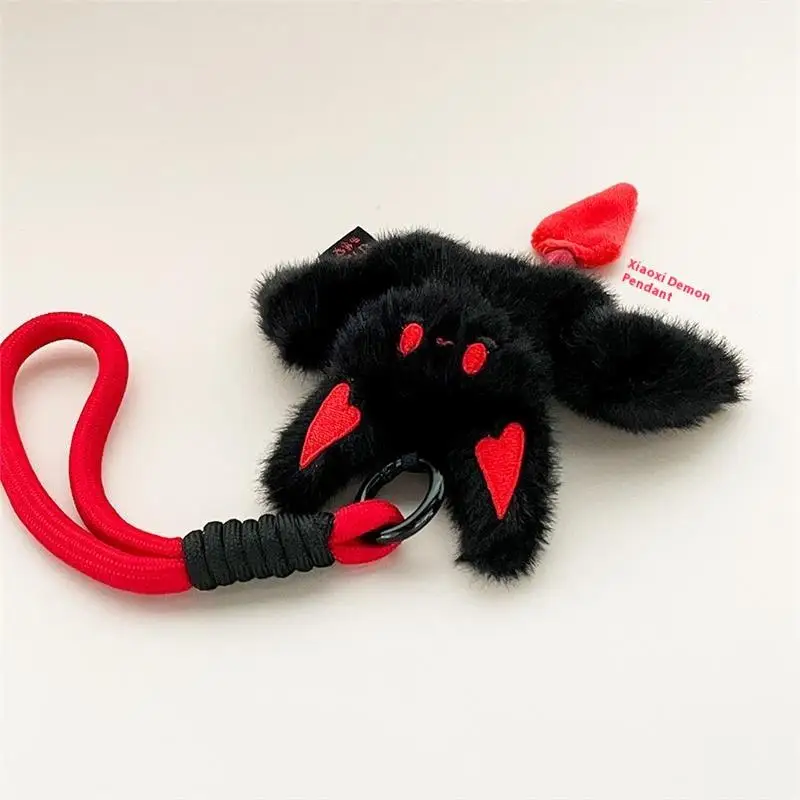 Nette Halloween Fledermaus Kleiner Teufel Plüsch Puppe Spielzeug Schlüsselbund Lanyard Tasche Anhänger Rucksack Hängen Ornament Schlüsselring Mädchen Geburtstag Geschenk