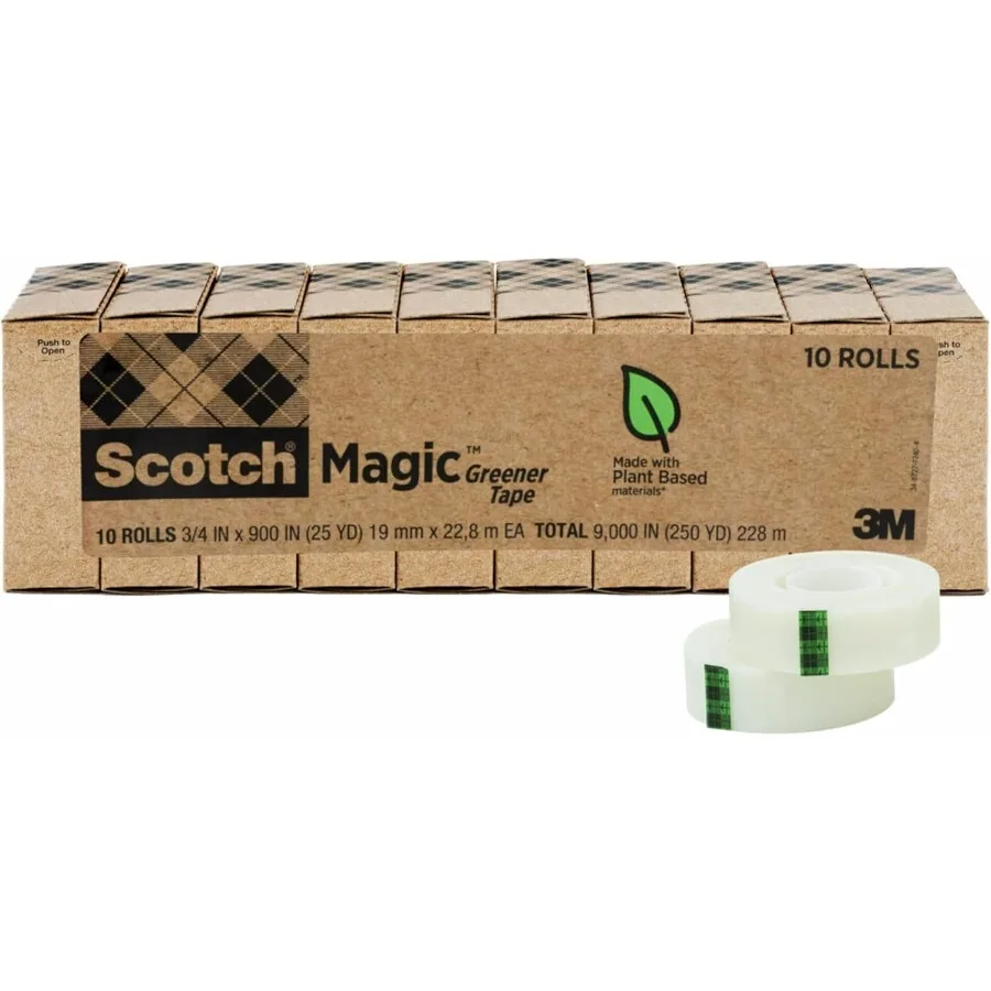 

Magic Greener Tape 10 Rolls Ideal for Multiple Applications Including Invisible Repairs Engineered for Durability and Precision