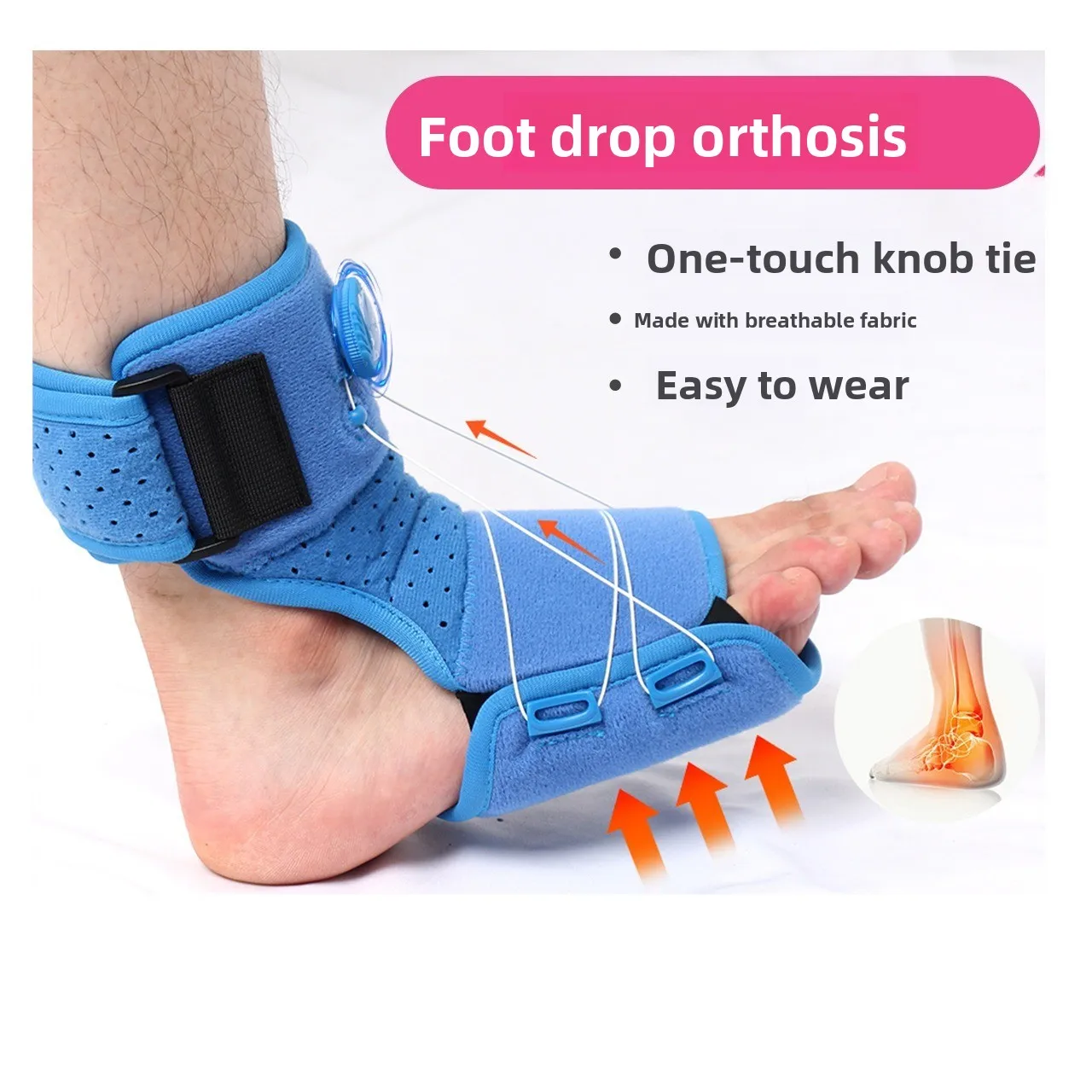 

New knob heel holder for men and women with Achilles tendonitis foot sagging lift correction belt