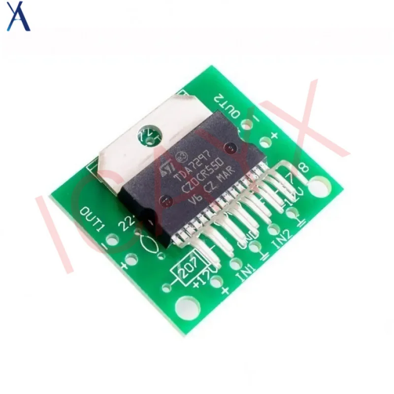 ชิ้นส่วนบอร์ดขยายเสียง TDA7297 DC 12V บริสุทธิ์ ด้านหลัง 2.0 ช่องคู่ 15W+15W ชุดอิเล็กทรอนิกส์ DIY